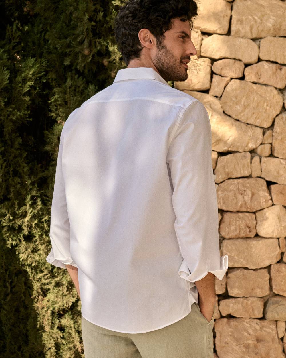 Manebí Poplin Panama Shirt - Off White Affare Del Giorno