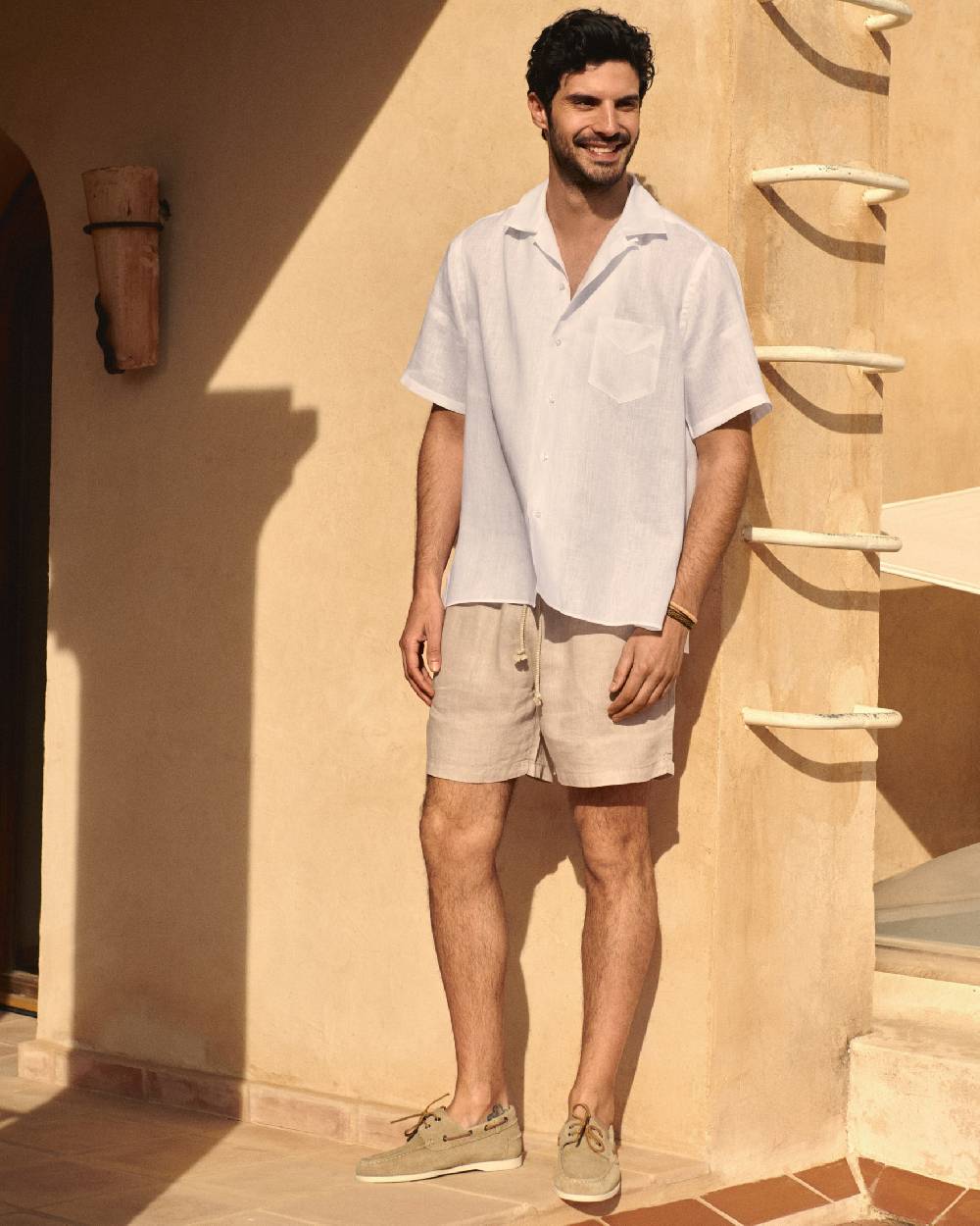 Manebí Light Linen Malibu Shorts - Kaki Beige Sottocosto