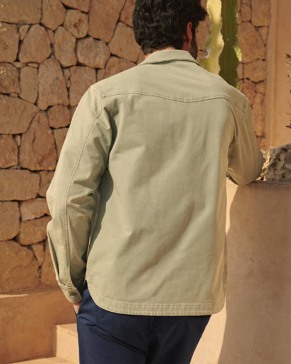 Manebí Stonewashed Cotton|Santa Fe Field Jacket - Embroidered Logo Military Green Online