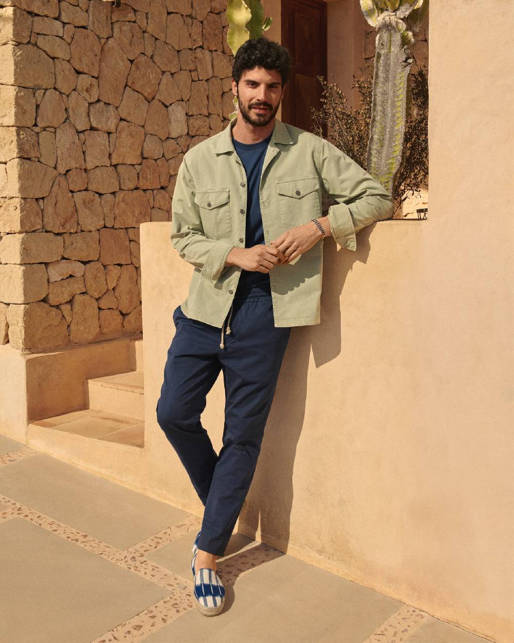 Manebí Stonewashed Cotton|Santa Fe Field Jacket - Embroidered Logo Military Green Online