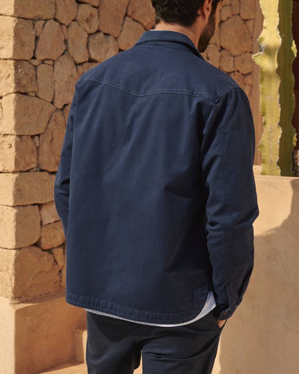 Manebí Stonewashed Cotton|Santa Fe Field Jacket - Embroidered Logo Night Blue Outlet