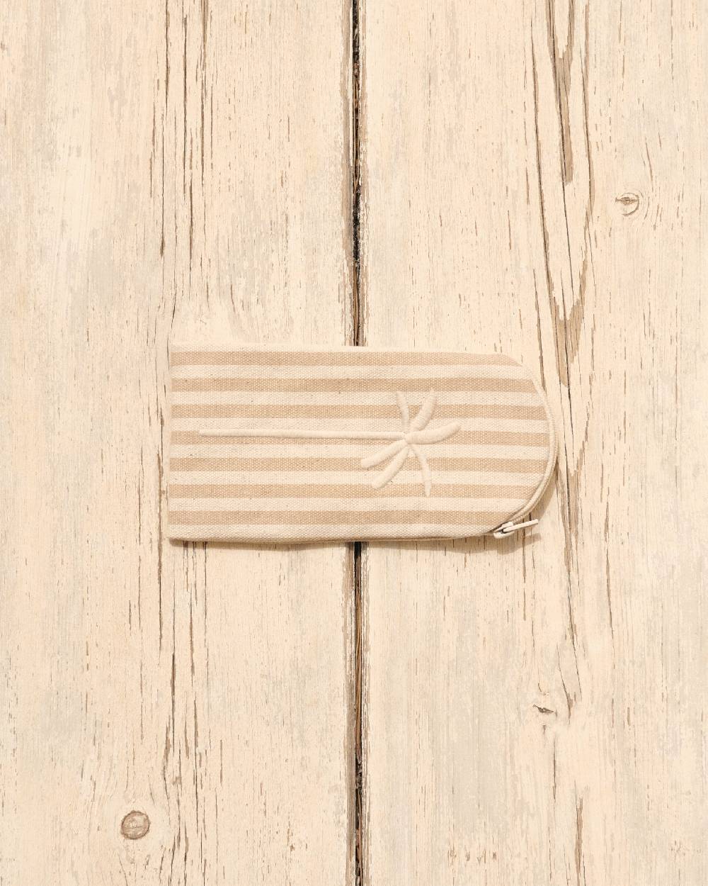 Manebí Canvas Sunglasses Case - Portofino White \u0026 Beige Stripes I Più Venduti