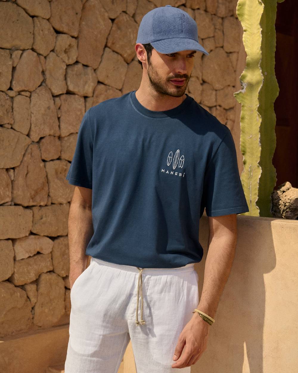 Manebí Organic Terry Cotton Lucca Cap - Petrole Nuova