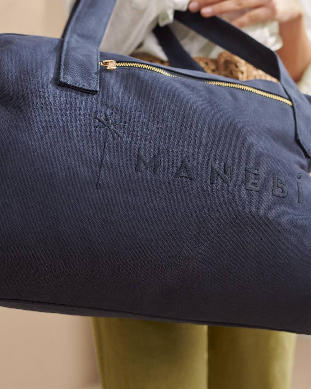Manebí Canvas Weekend Bag - La Havana Blue Vendita