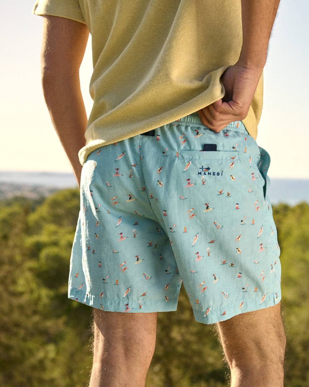 Manebí Printed Swim Shorts - Kids In The Sea Affare Del Giorno
