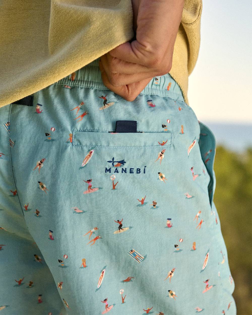 Manebí Printed Swim Shorts - Kids In The Sea Affare Del Giorno