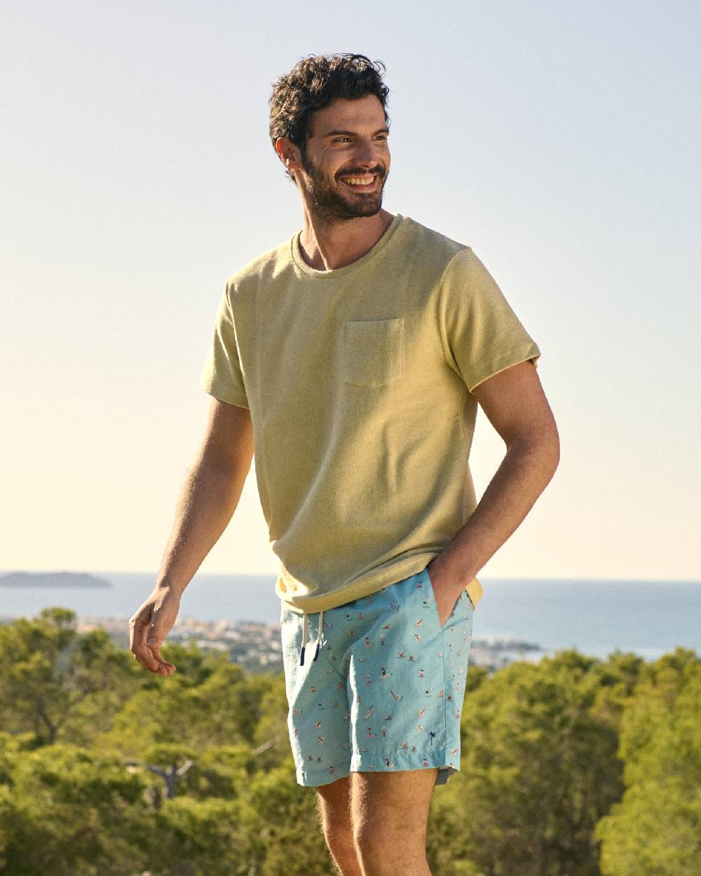 Manebí Printed Swim Shorts - Kids In The Sea Affare Del Giorno