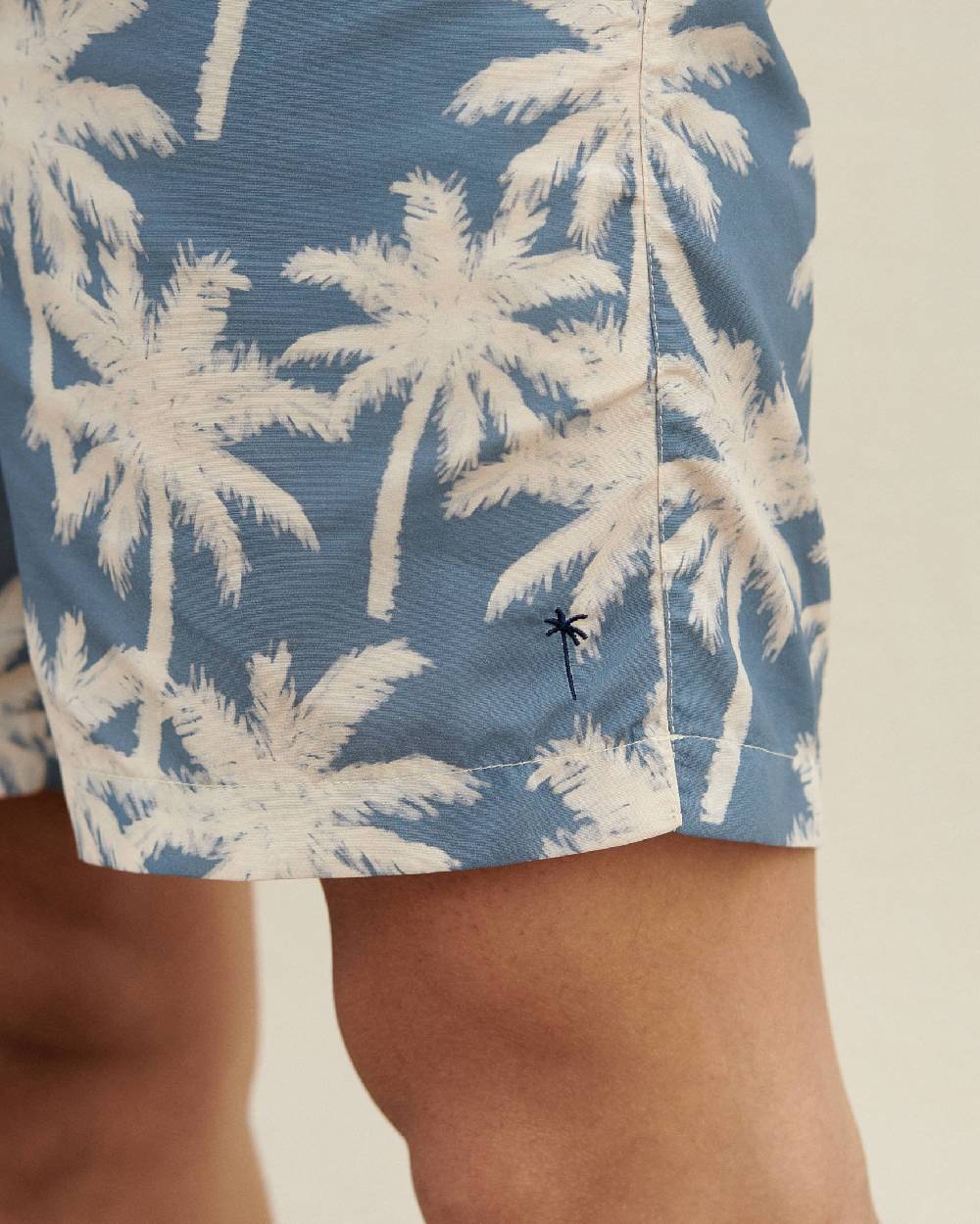 Manebí Printed Swim Shorts Hand Drawn - Gabardine Cotton Indigo Sottocosto