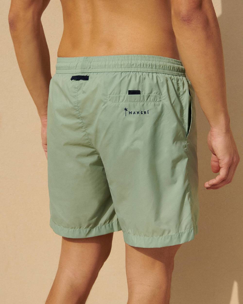 Manebí Solid Color Swim Shorts - Recycled Ultra Light Sage Outlet