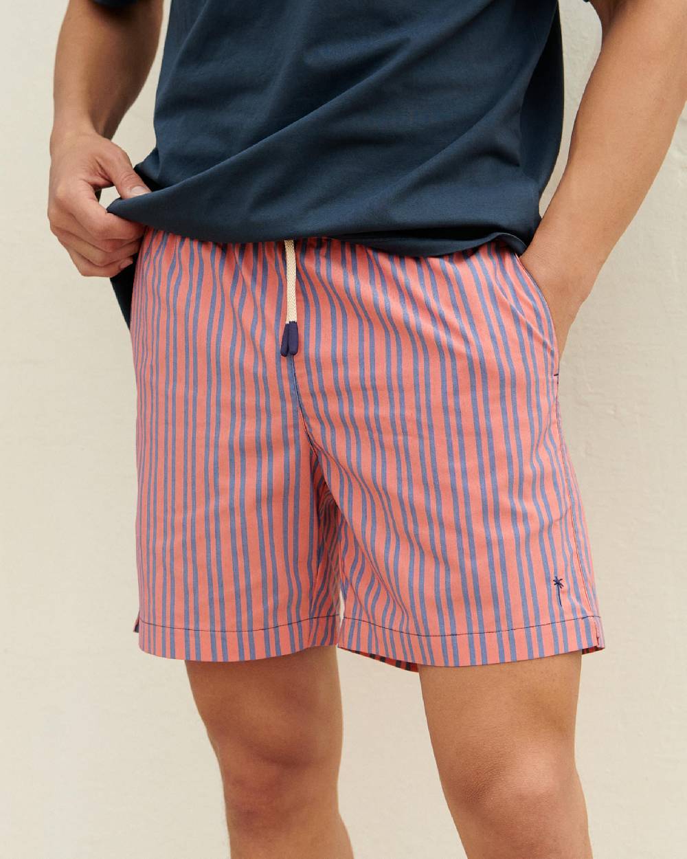 Manebí Printed Swim Shorts - Red And Navy Blue