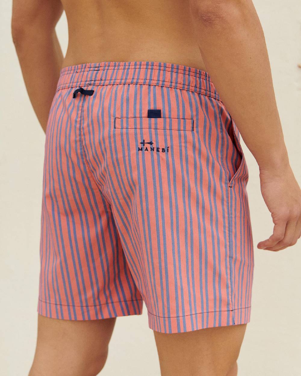 Manebí Printed Swim Shorts - Red And Navy Blue Saldi