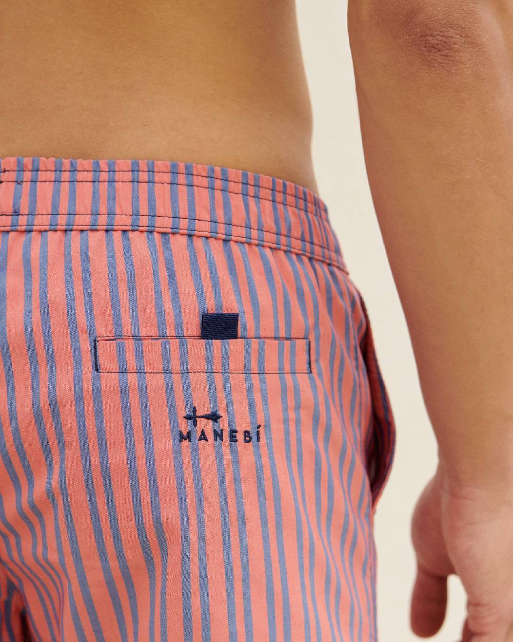 Manebí Printed Swim Shorts - Red And Navy Blue Saldi
