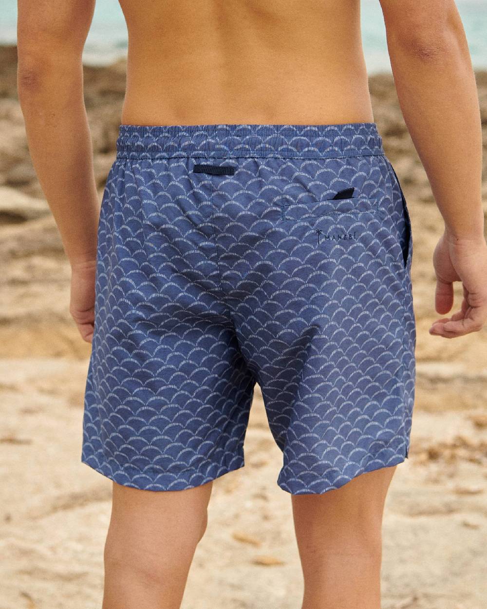 Manebí Sketched Waves Swim Shorts - Washed Print Navy Sketched Waves Prezzo di fabbrica