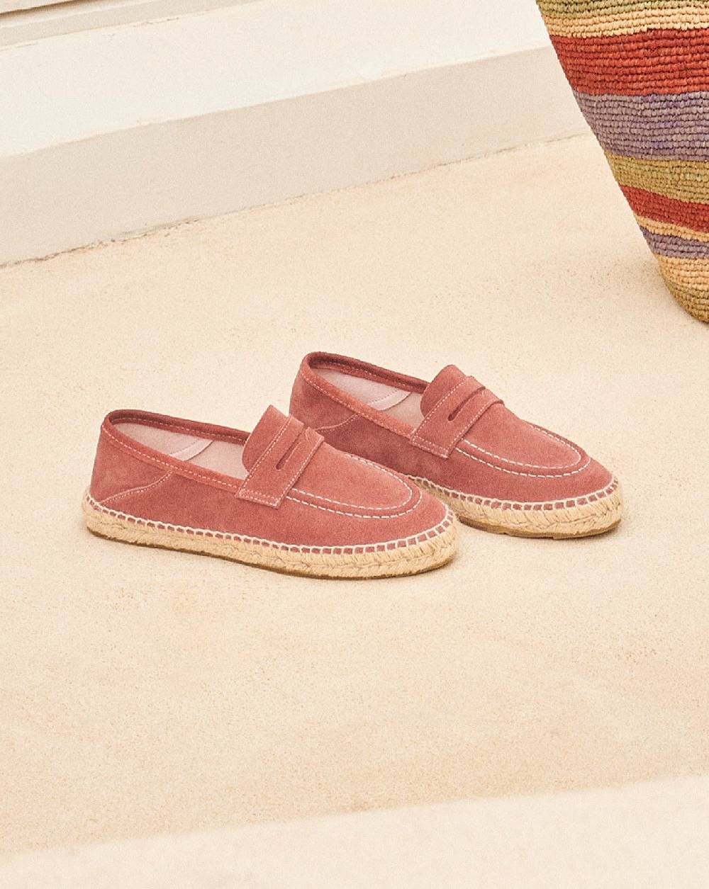 Manebí Suede Loafers Espadrilles - Hamptons Terracotta In Saldo