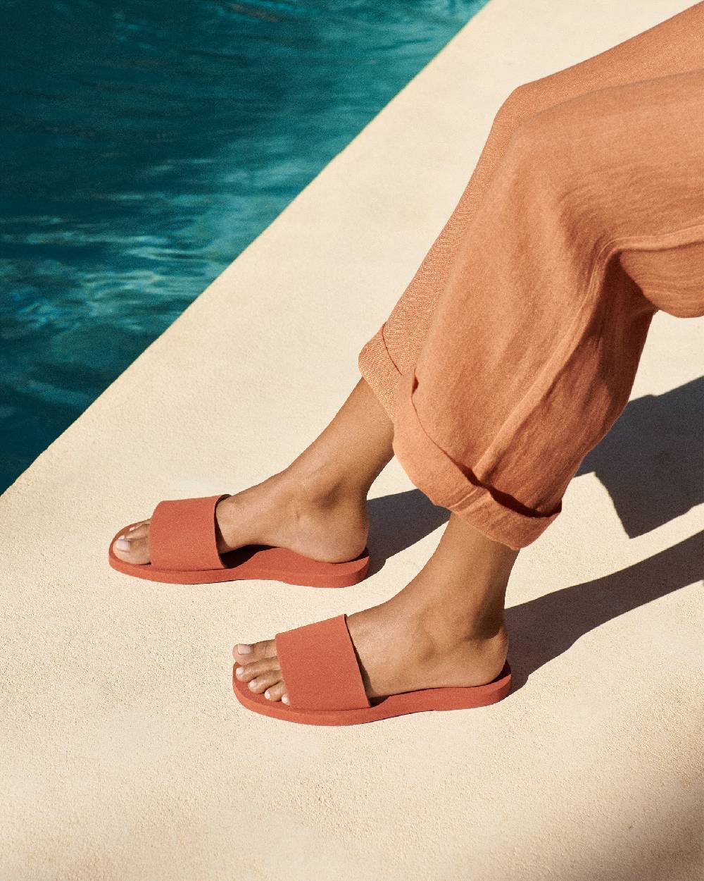 Manebí Eva Slide|Swim Sandals - Terracotta Cyber Monday