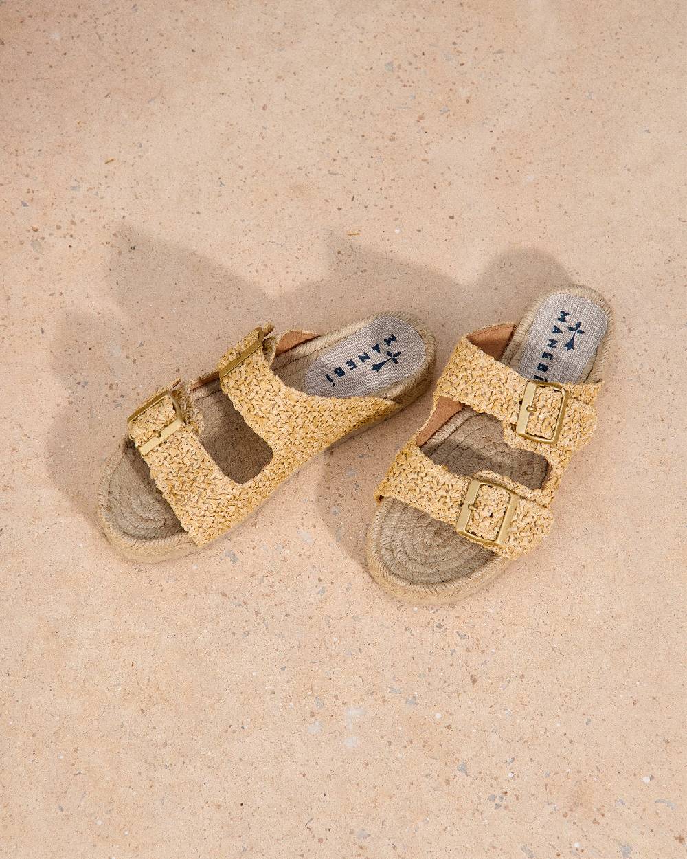 Manebí Raffia Nordic Sandals - Raffia Net Presa