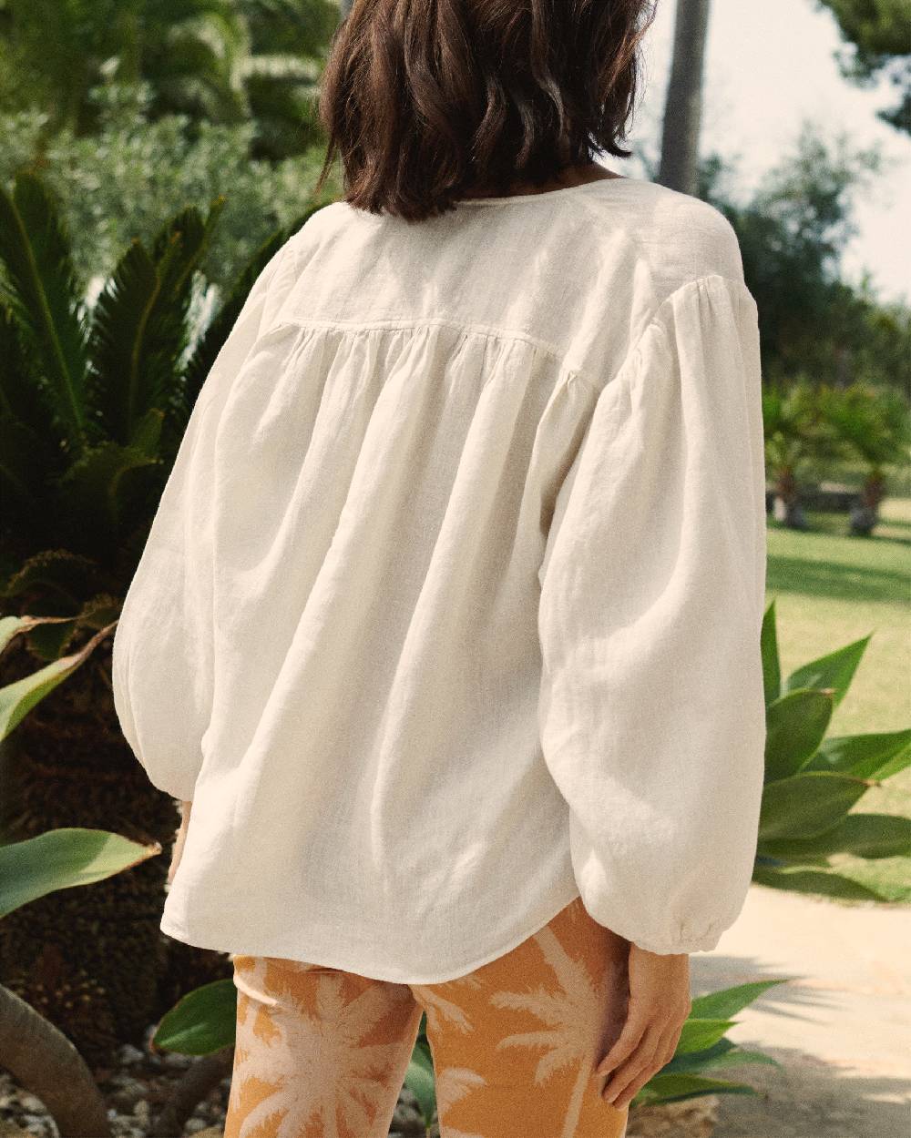 Manebí Linen Varadero Shirt - Eggnog Vendita Economica