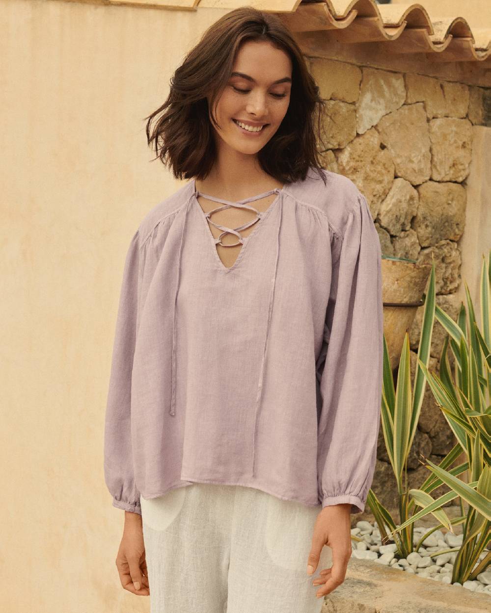Manebí Linen Varadero Shirt - Iris Saldi Di Fabbrica