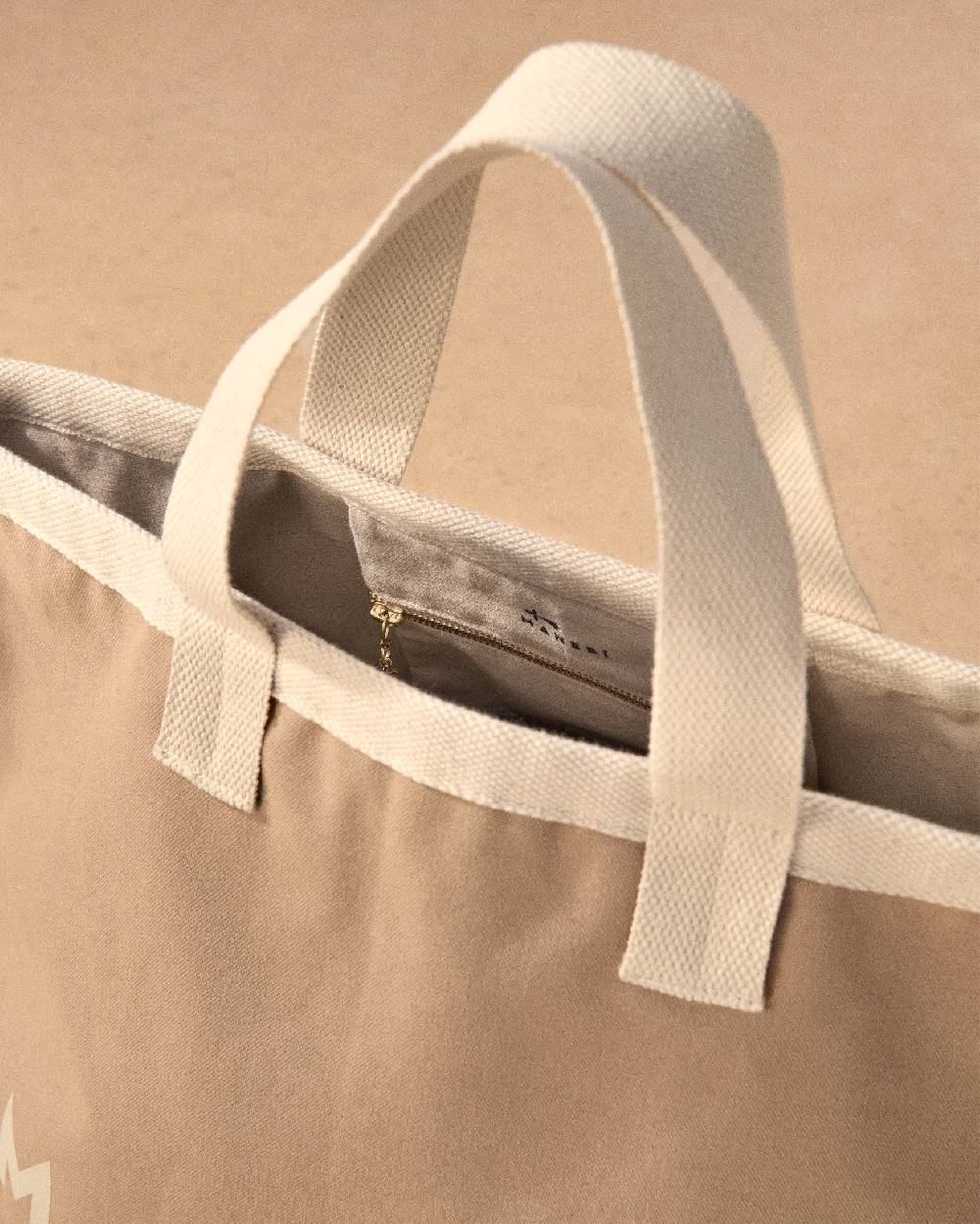 Manebí Canvas California Tote Bag - Desert With Ecru Logo Consegna Veloce