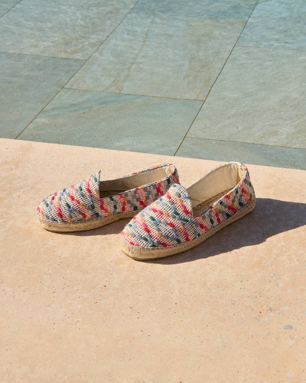 Manebí Cotton Jaquard Espadrilles - Multicolor Stripes Sconto