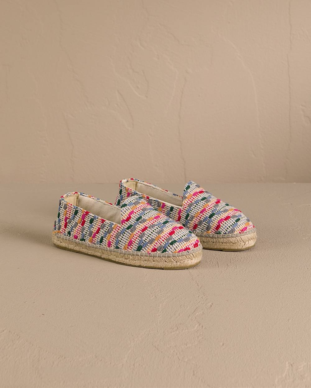 Manebí Cotton Jaquard Espadrilles - Multicolor Stripes Sconto