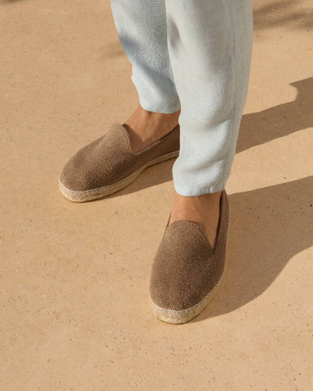 Manebí Coarse Woven Canvas Espadrilles - Vintage Taupe Outlet
