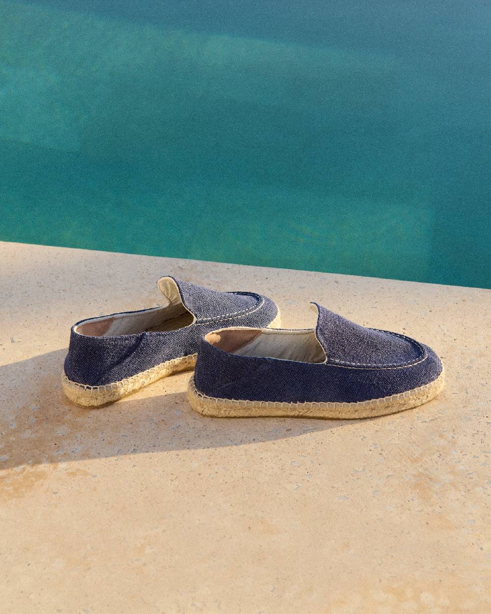 Manebí Organic Hemp Traveler Loafers|Espadrilles - Navy In Vendita