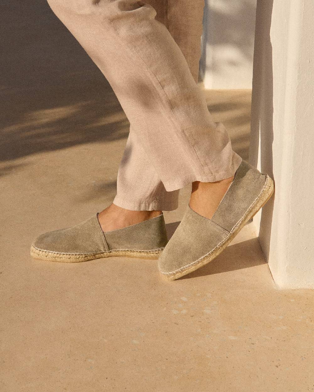 Manebí Suede Square Toe Espadrilles - Forest Hotsell
