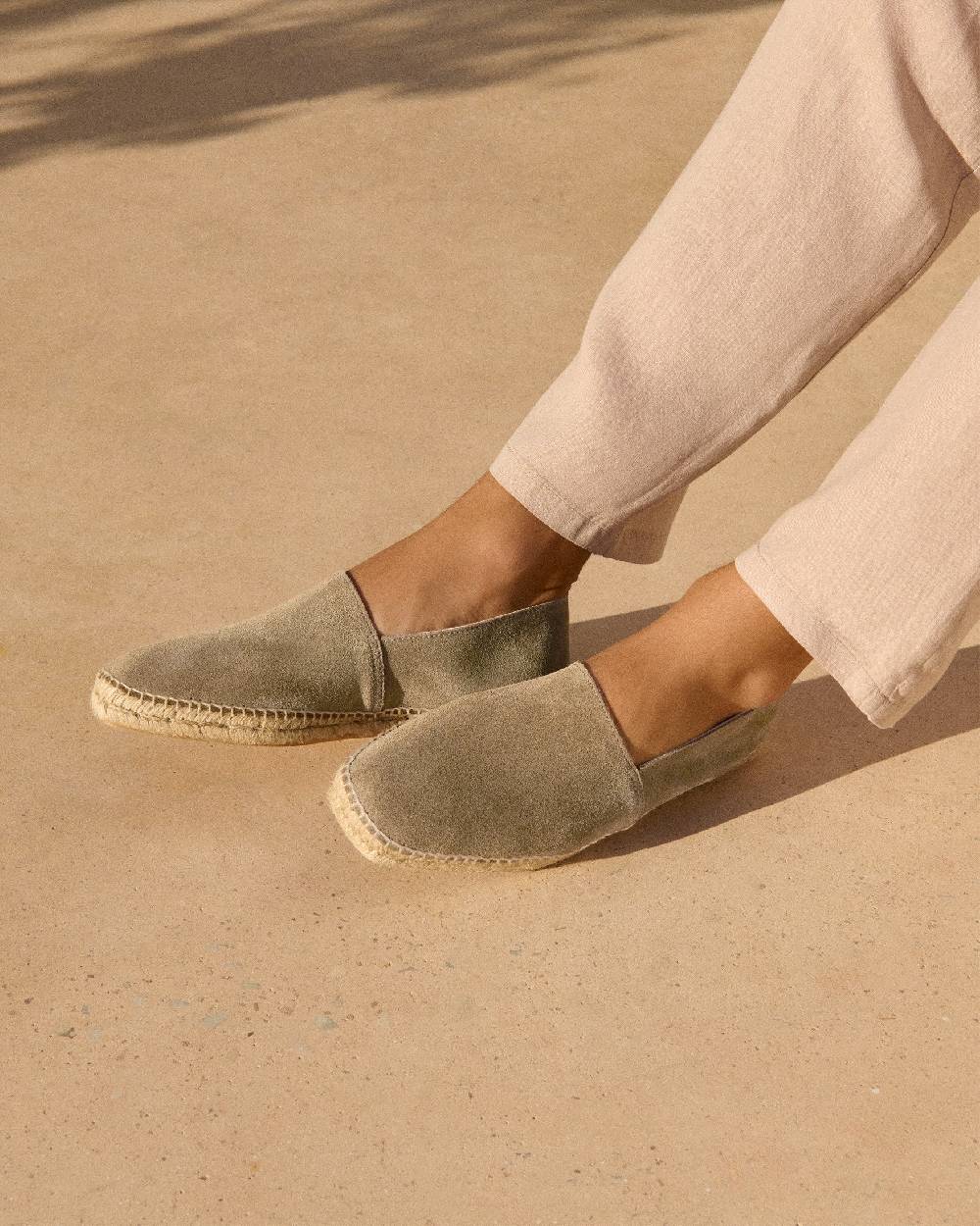 Manebí Suede Square Toe Espadrilles - Forest Hotsell
