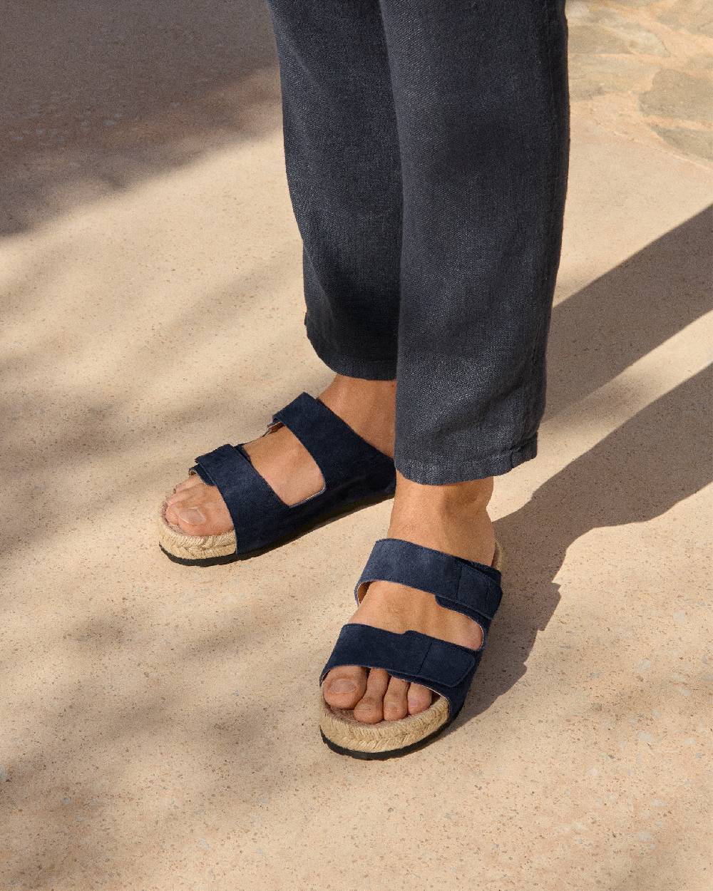Manebí Suede Strap Nordic Sandals - Patriot Blue Vendita Calda
