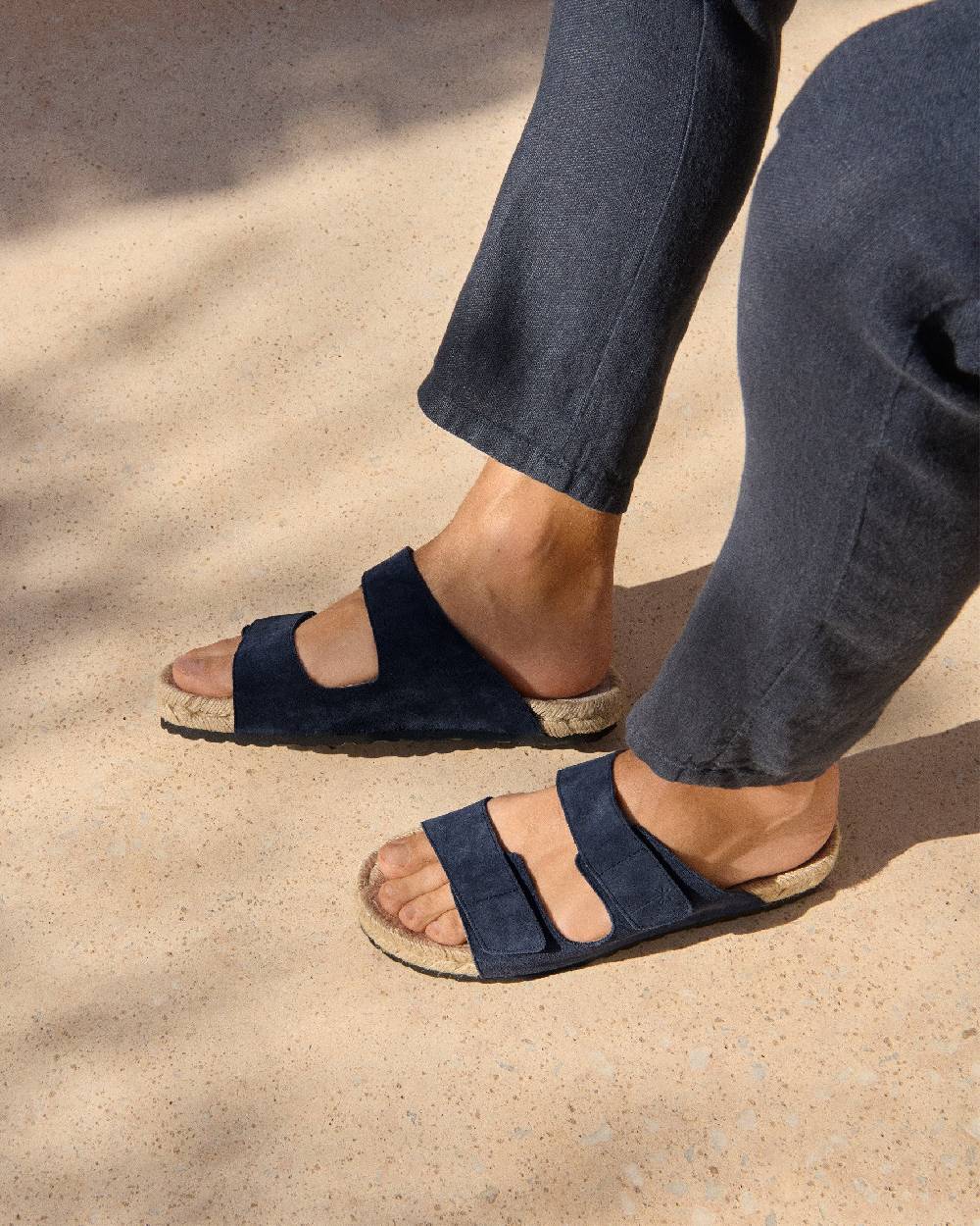 Manebí Suede Strap Nordic Sandals - Patriot Blue Vendita Calda