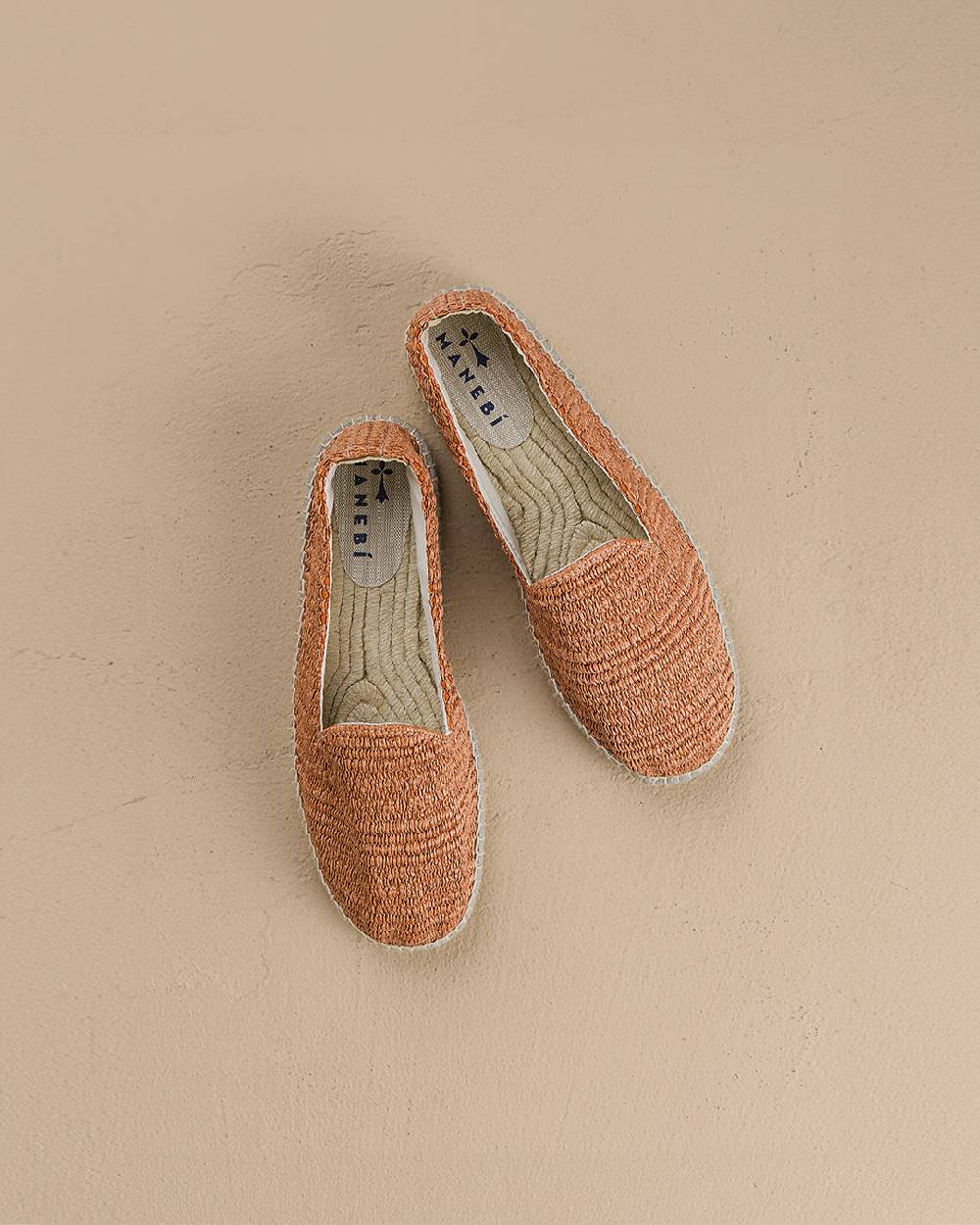 Manebí Raffia Stripes Espadrilles - Yucatán Orange Rust I Più Venduti
