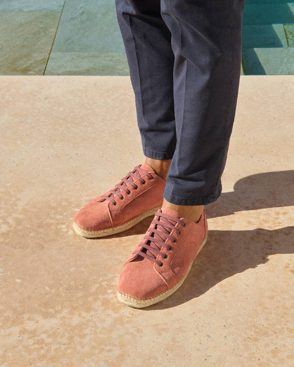 Manebí Suede LaceUp Espadrilles - Terracotta Negozio