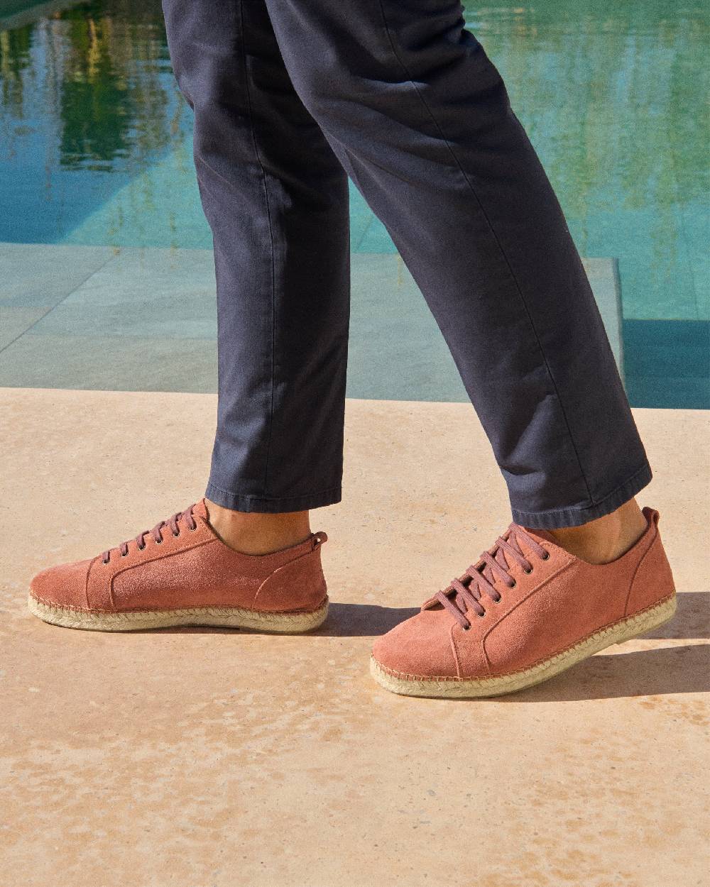 Manebí Suede LaceUp Espadrilles - Terracotta Negozio