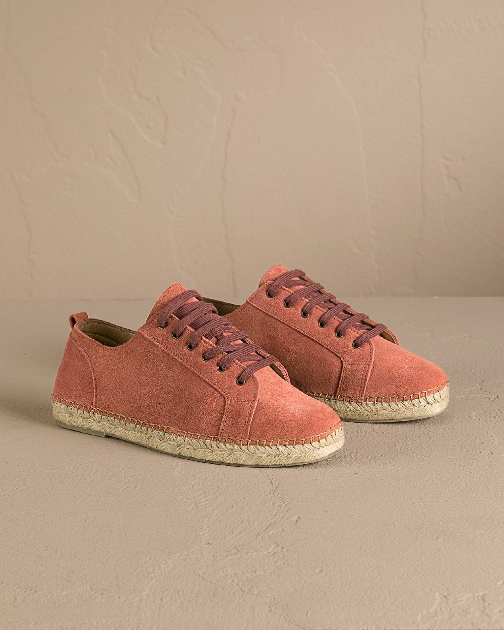 Manebí Suede LaceUp Espadrilles - Terracotta Negozio