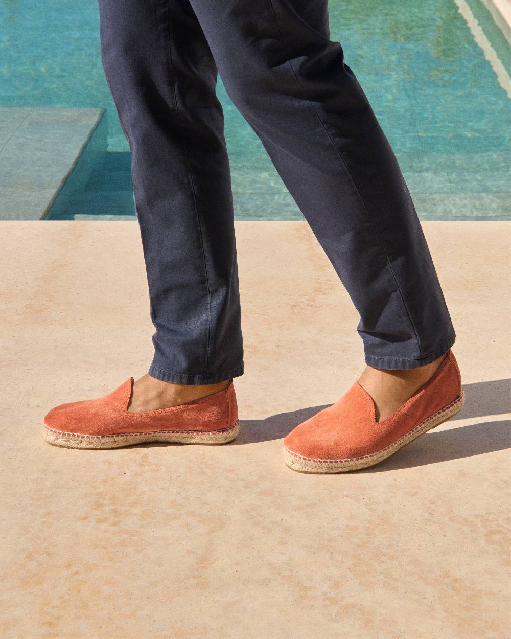 Manebí Suede Espadrilles - Orange Rust In Saldo