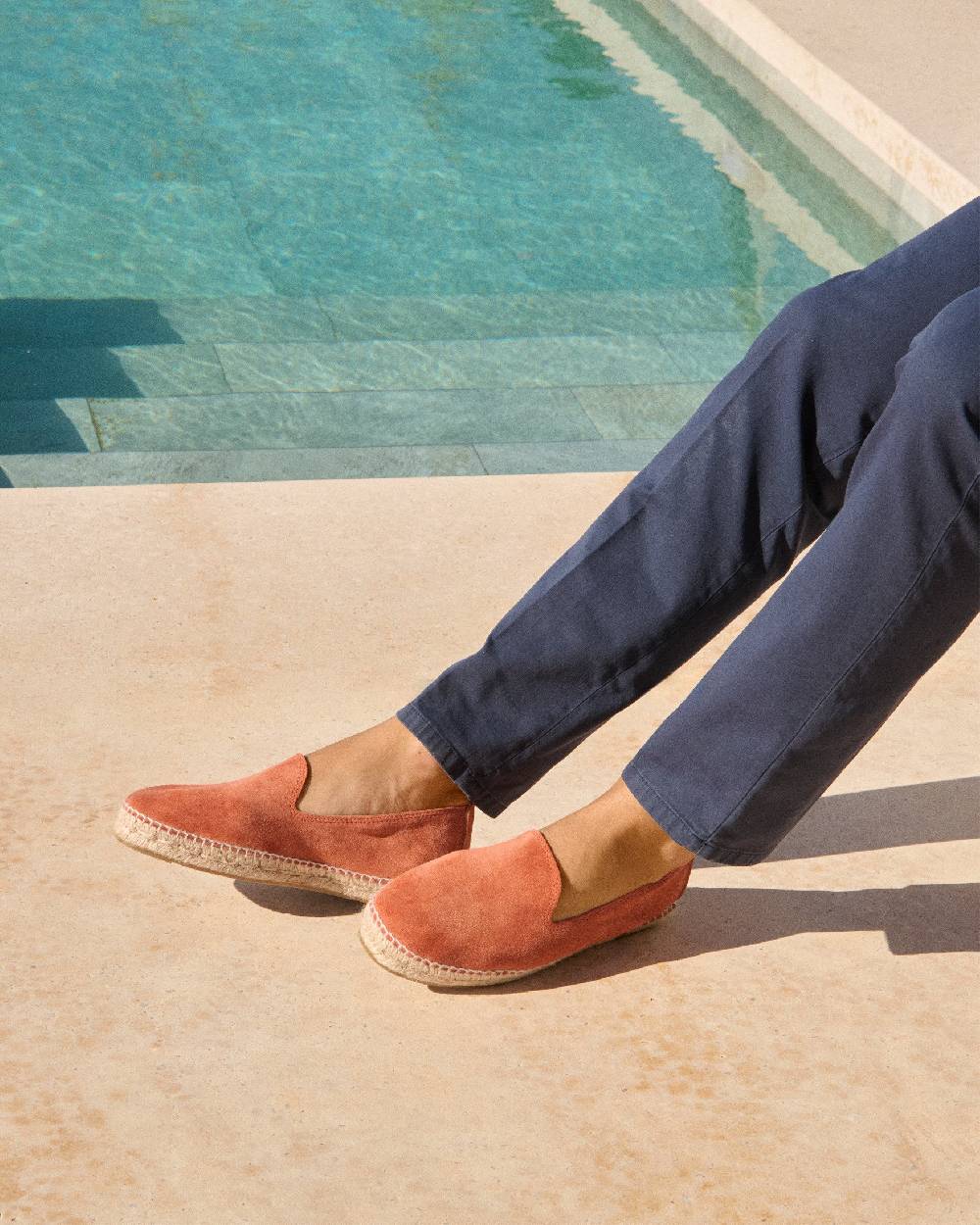 Manebí Suede Espadrilles - Orange Rust In Saldo