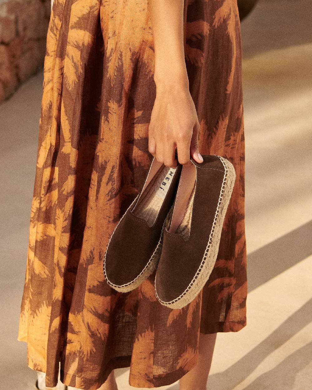 Manebí Suede Double Sole Espadrilles - Hamptons Cocoa In Linea