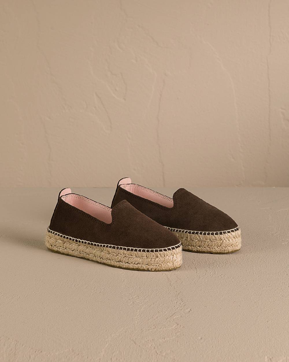 Manebí Suede Double Sole Espadrilles - Hamptons Cocoa In Linea