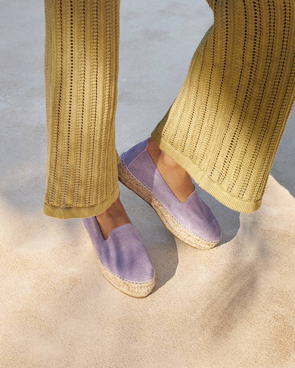 Manebí Suede Double Sole Espadrilles - Hamptons Wisteria Lilac Nuovo