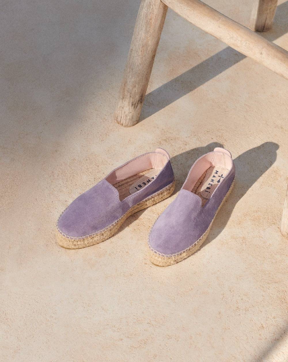 Manebí Suede Double Sole Espadrilles - Hamptons Wisteria Lilac Nuovo