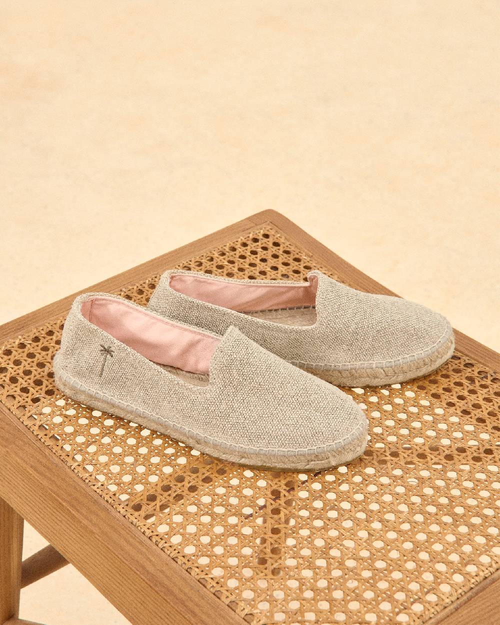 Manebí Organic Linen Flat Espadrilles - La Havana Natural Qualità Garantita