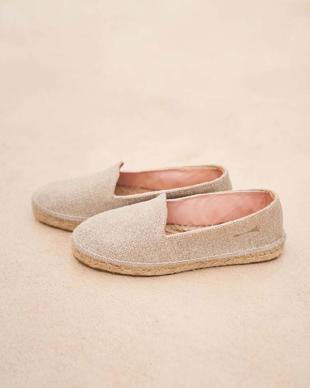 Manebí Organic Linen Flat Espadrilles - La Havana Natural Qualità Garantita