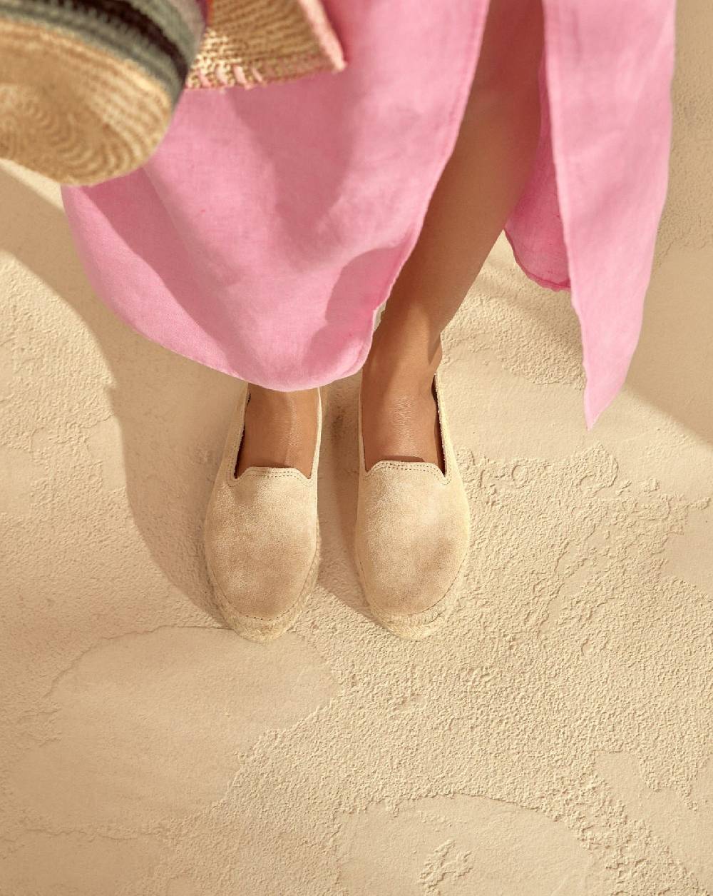 Manebí Espadrillas con Doppia Suola - Hamptons - Champagne Beige Negozi Online