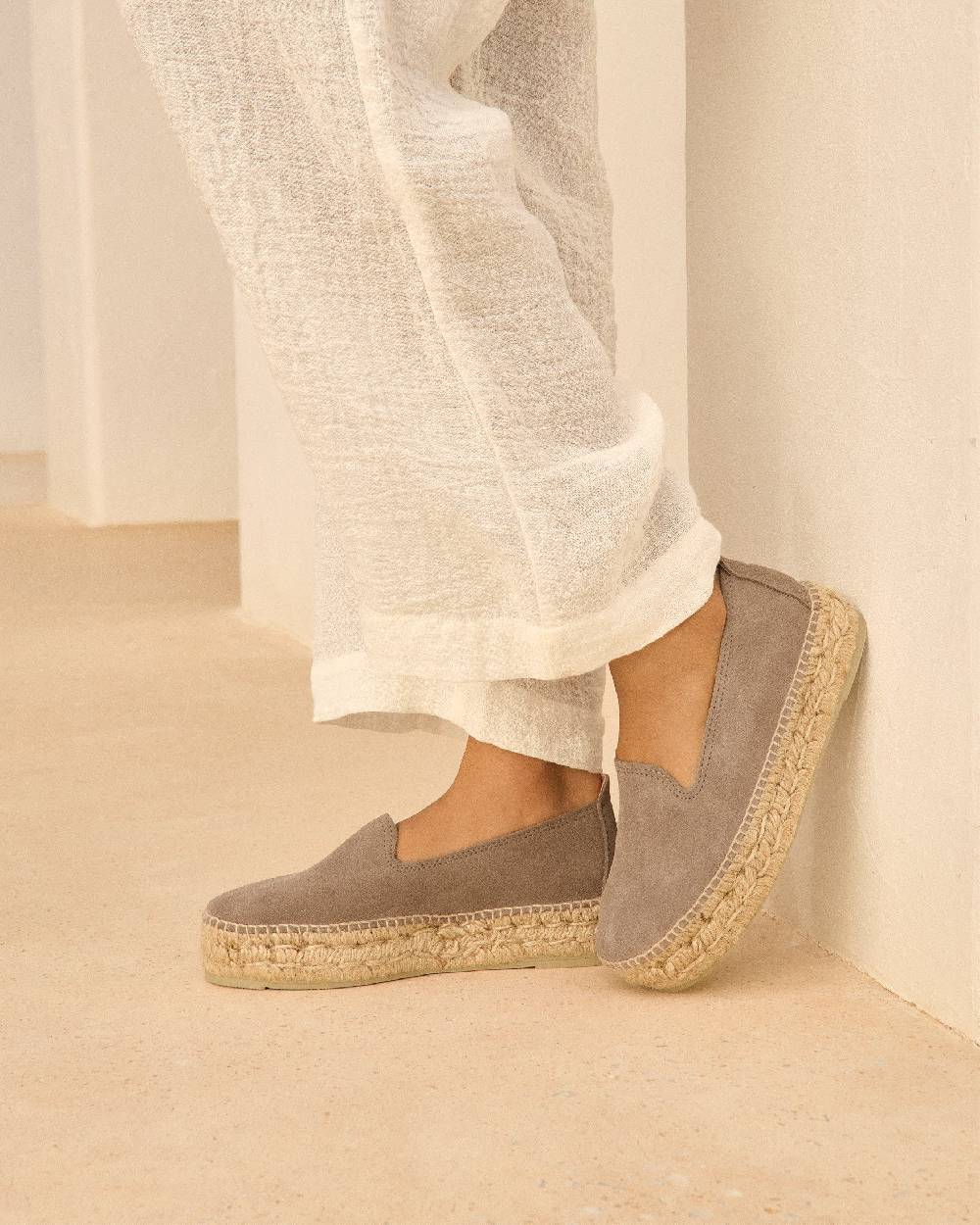 Manebí Espadrillas con doppia suola - Hamptons - Coco Brown Consegna Veloce