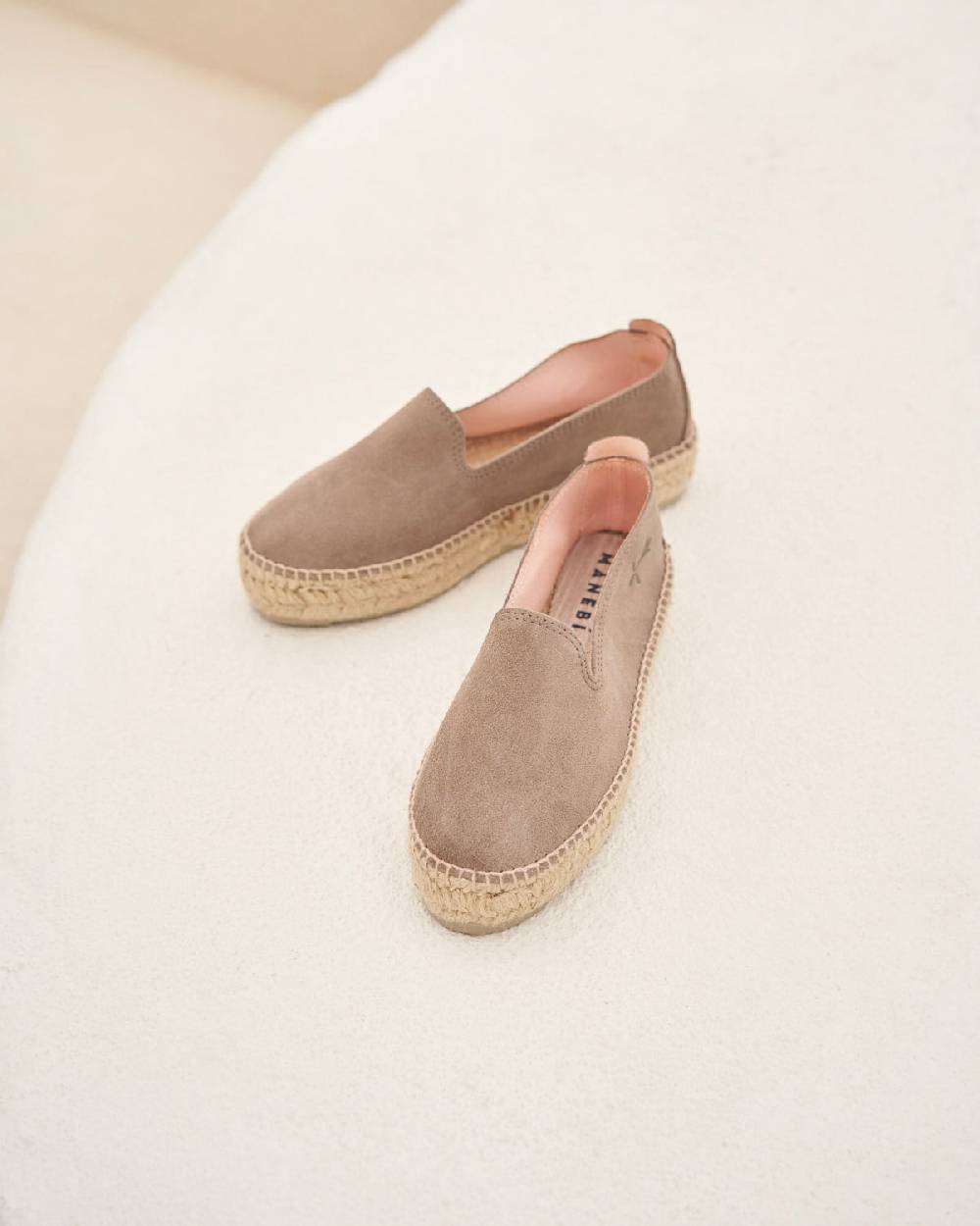Manebí Espadrillas con doppia suola - Hamptons - Coco Brown Consegna Veloce