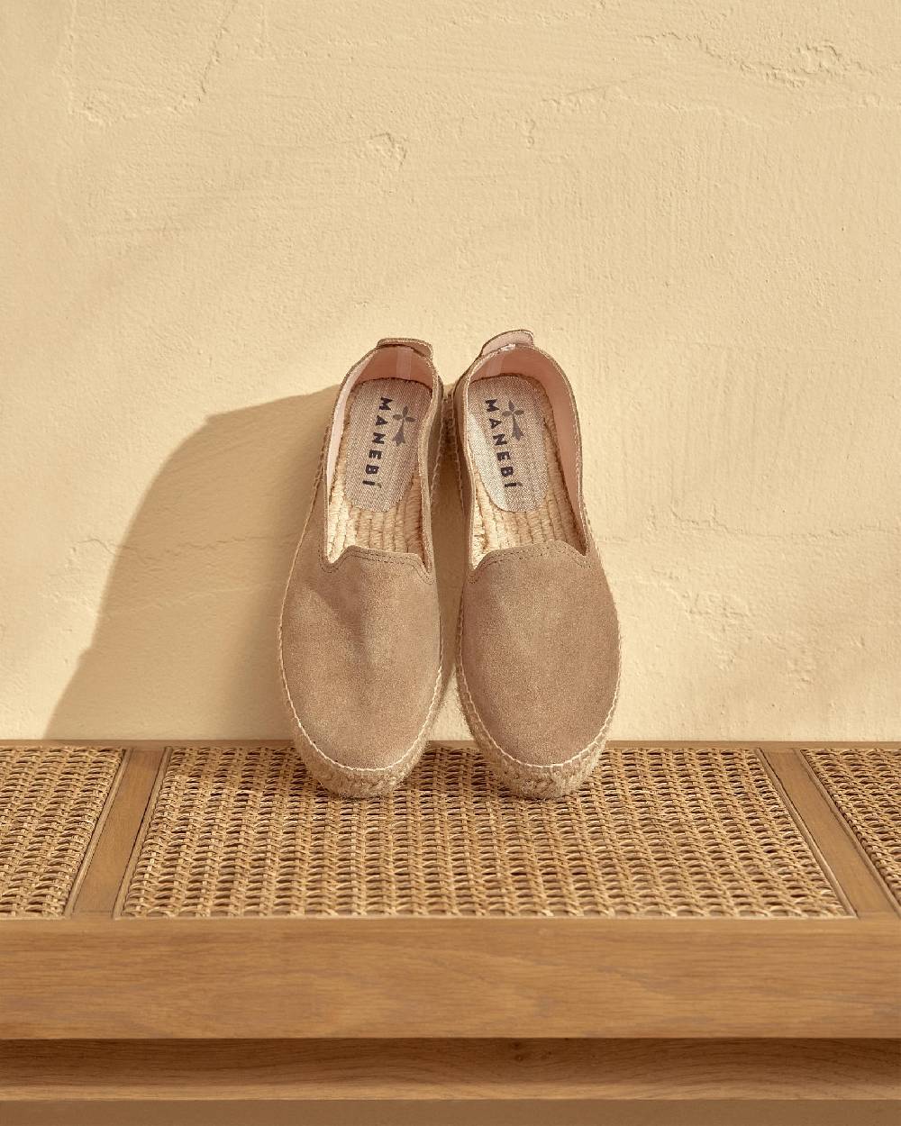 Manebí Espadrillas con Doppia Suola - Hamptons - Vintage Taupe Promozione Limitata