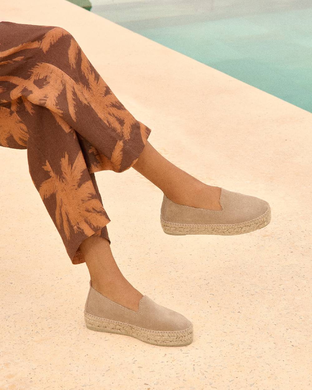 Manebí Espadrillas con Doppia Suola - Hamptons - Vintage Taupe Promozione Limitata