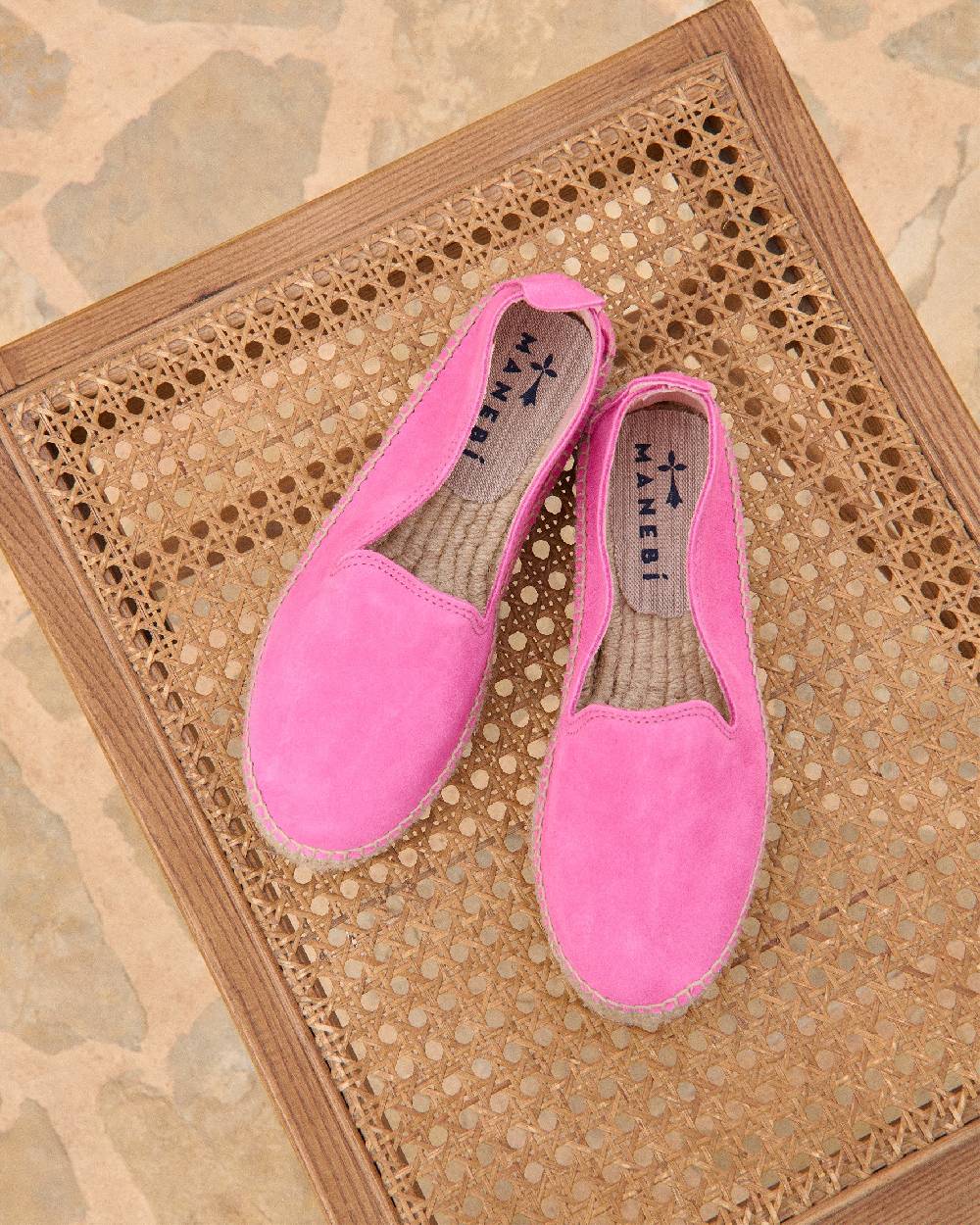 Manebí Espadrillas con doppia suola in pelle scamosciata - Hamptons - Bold Pink Fino Al -60%