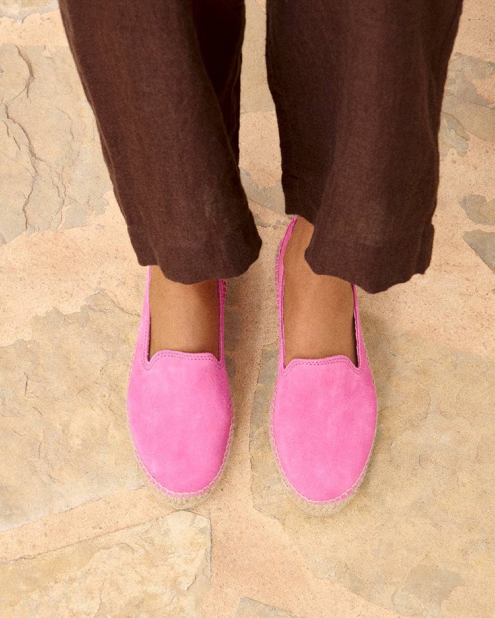 Manebí Espadrillas con doppia suola in pelle scamosciata - Hamptons - Bold Pink Fino Al -60%